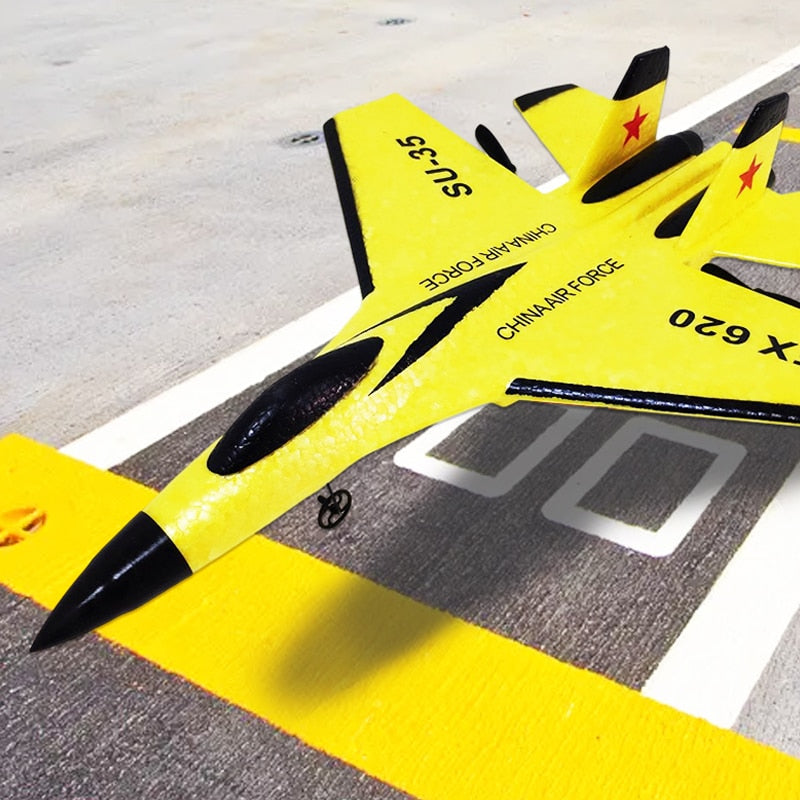 Avião De Controle Remoto The Minator Su 35 Planador Amarelo em Promoção na  Americanas